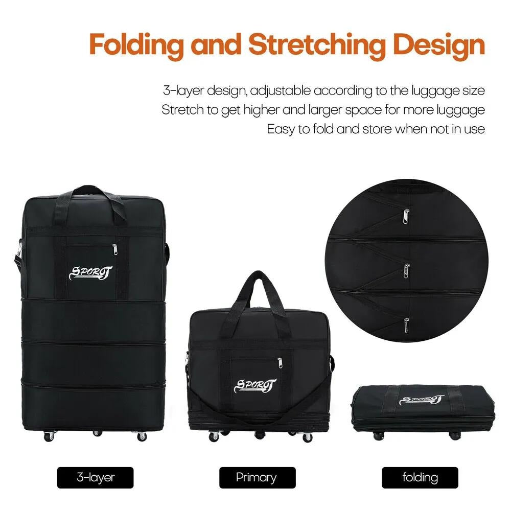 Carry On Luggage – 32 Inch, 77L, Expandable, Foldable – detail view 7
