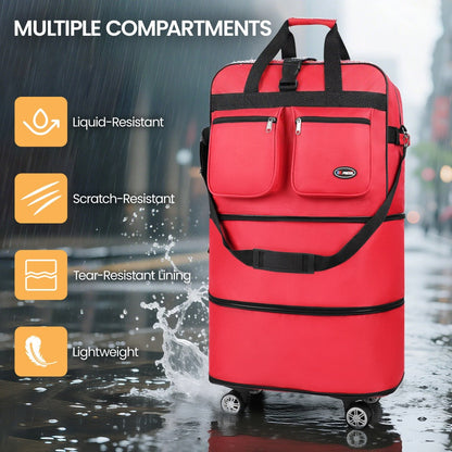 Carry On Luggage – 36 Inch, Spinner Wheels, Expandable, Foldable – detail view 10