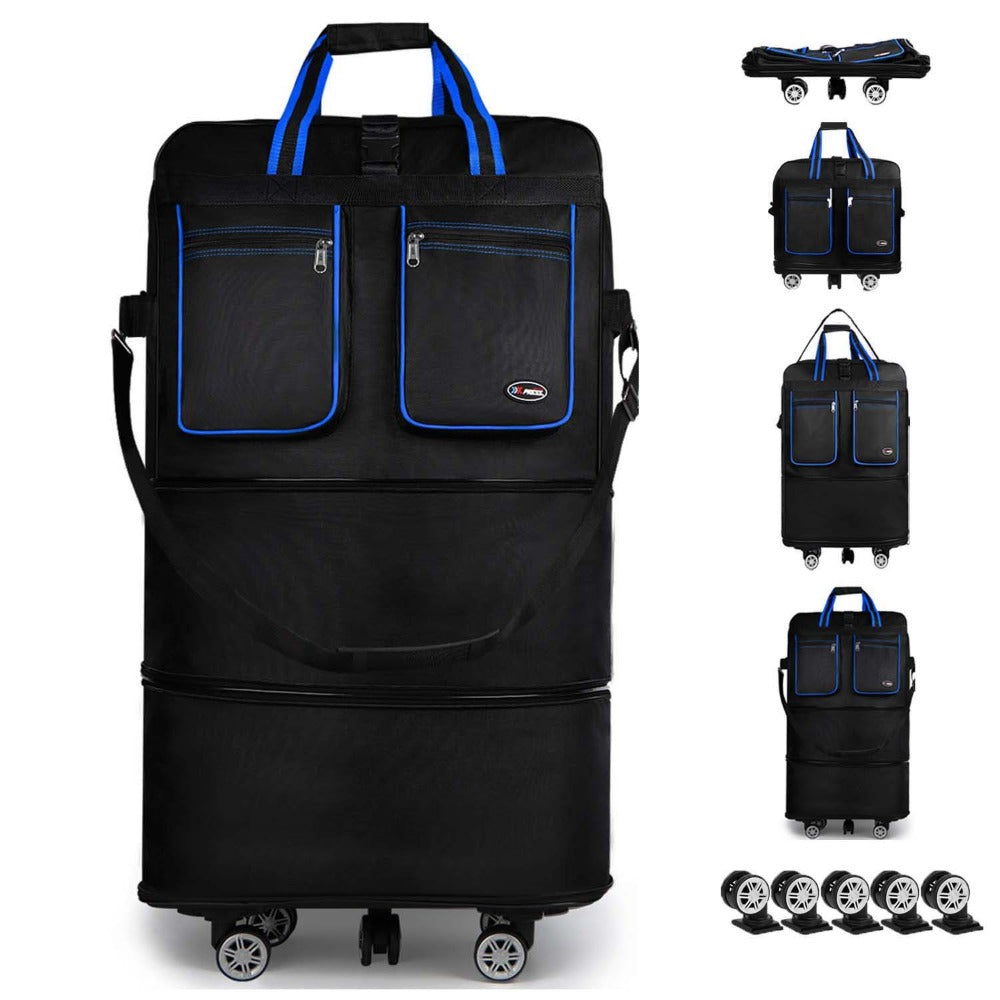 Carry On Luggage – 36 Inch, Spinner Wheels, Expandable, Foldable – detail view 6