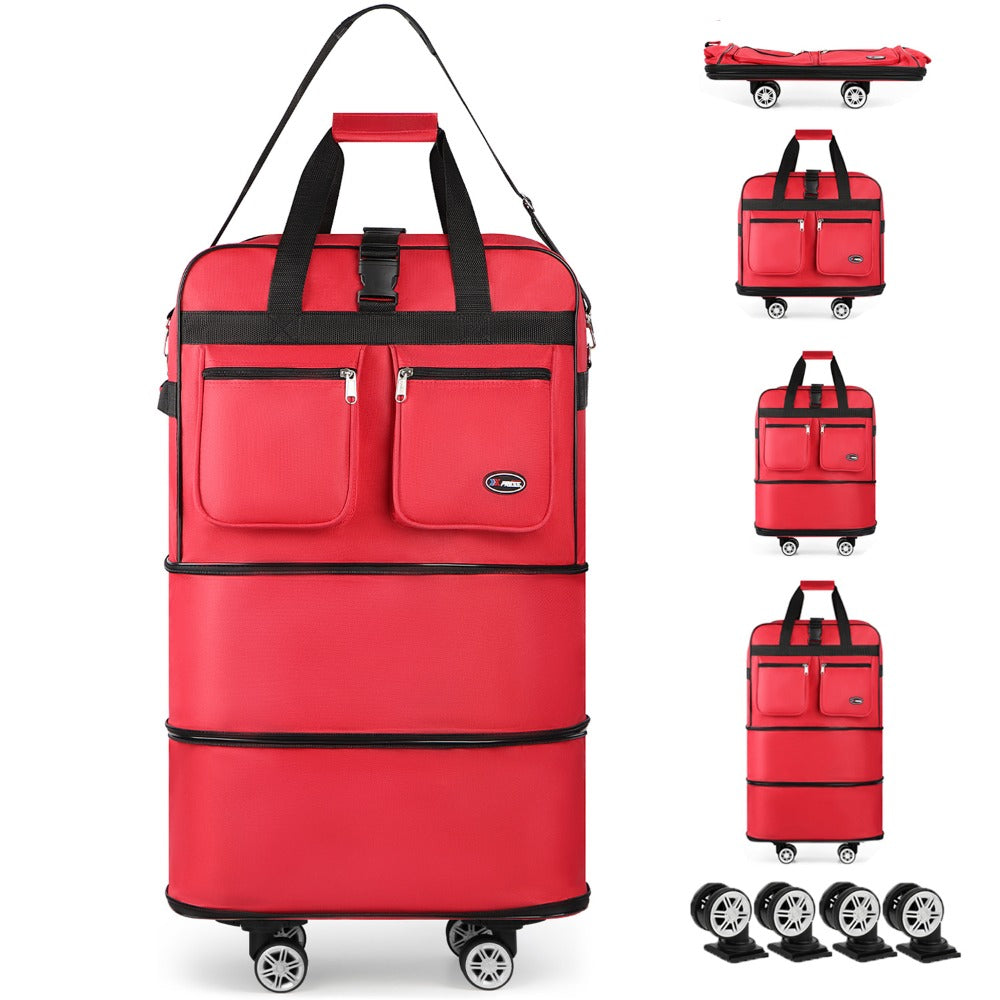 Carry On Luggage – 36 Inch, Spinner Wheels, Expandable, Foldable – front view