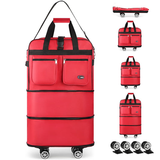 Carry On Luggage – 36 Inch, Spinner Wheels, Expandable, Foldable – front view