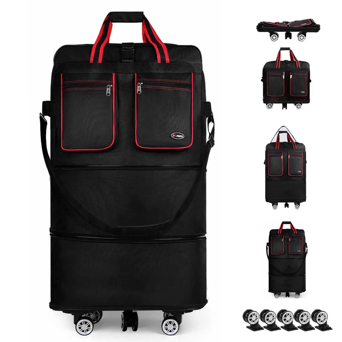 Carry On Luggage – 36 Inch, Spinner Wheels, Expandable, Foldable – detail view 27