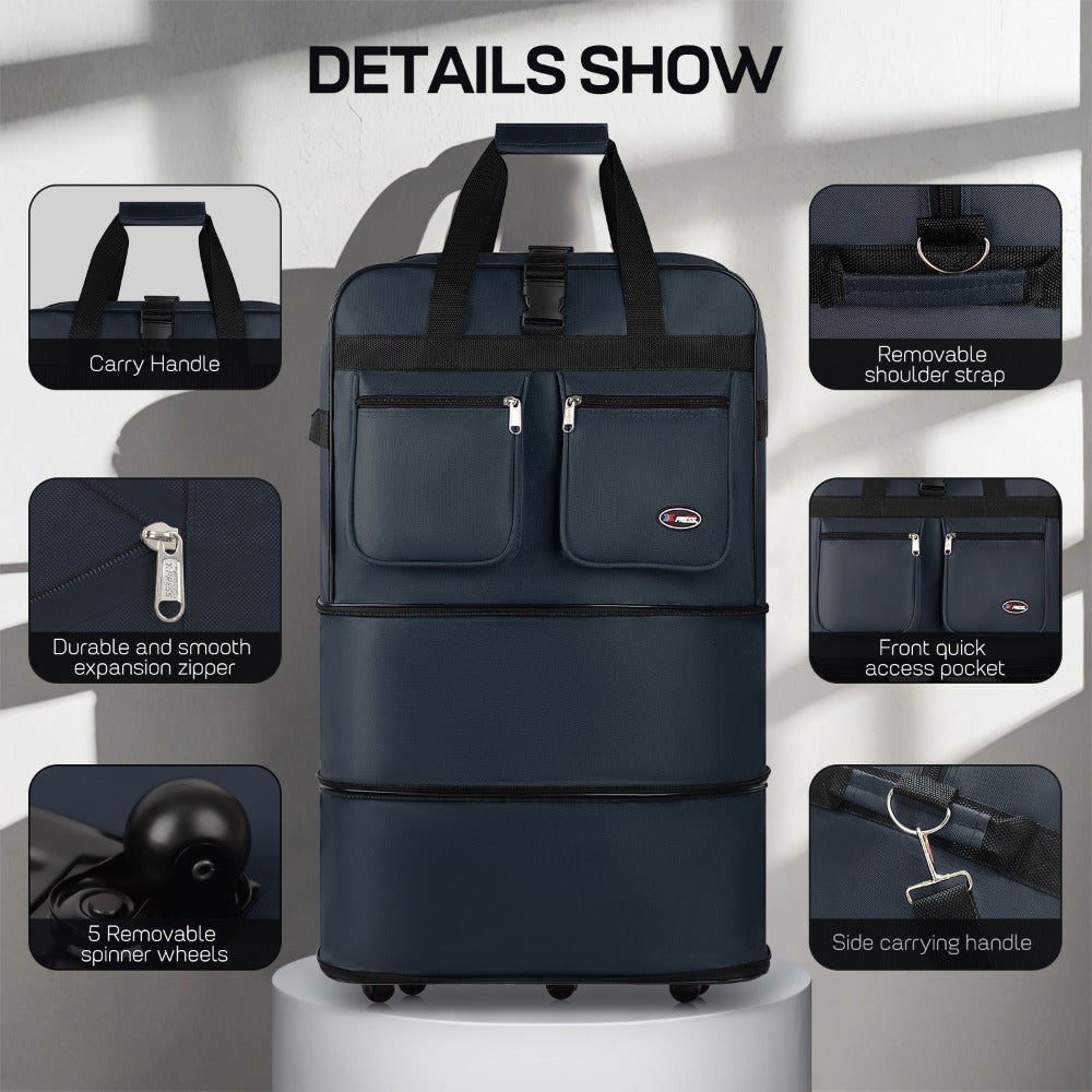 Carry On Luggage – 40 Inch, Expandable, Foldable, Spinner Wheels – detail view 32