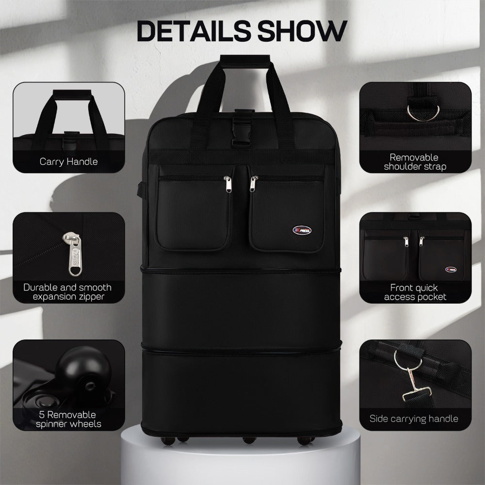 Carry On Luggage – 40 Inch, Expandable, Foldable, Spinner Wheels – detail view 42