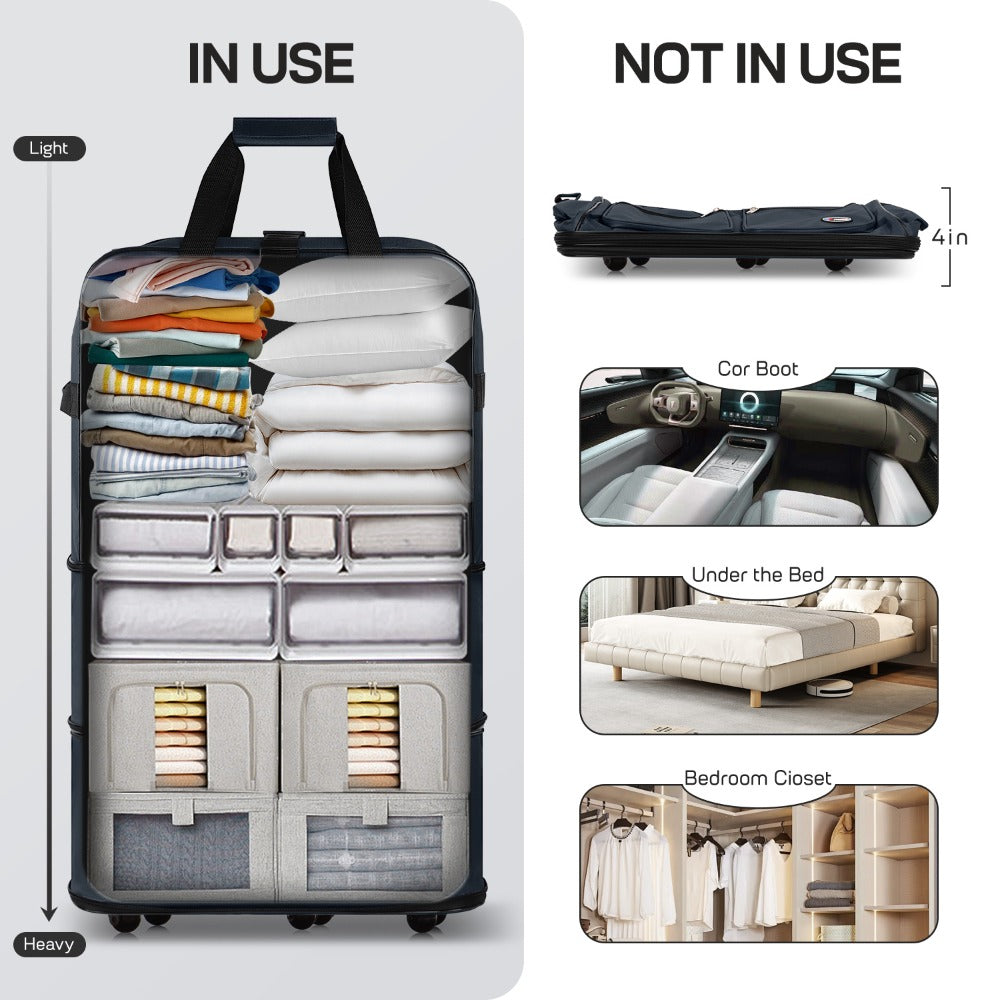 Carry On Luggage – 40 Inch, Expandable, Foldable, Spinner Wheels – detail view 46