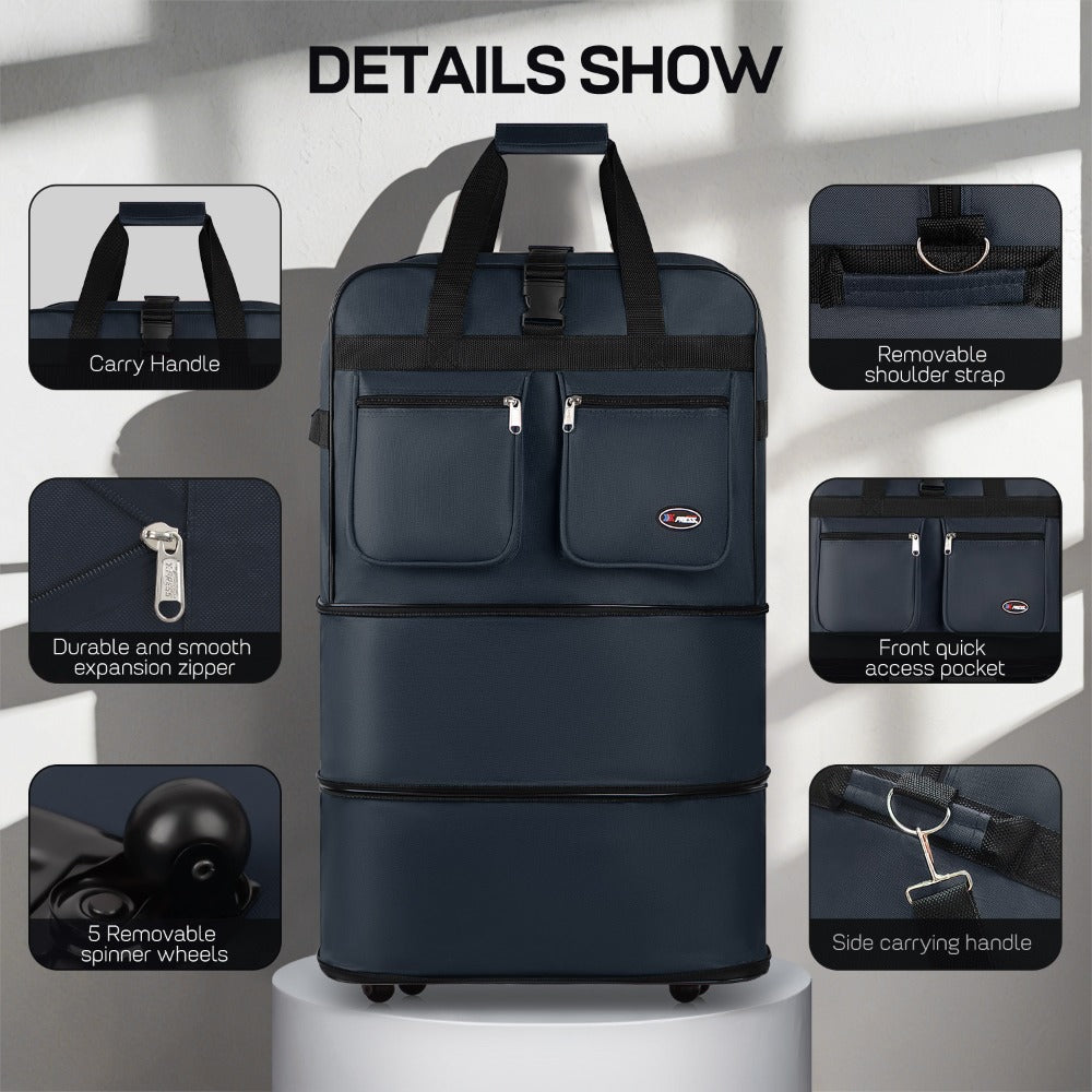 Carry On Luggage – 40 Inch, Expandable, Foldable, Spinner Wheels – detail view 4