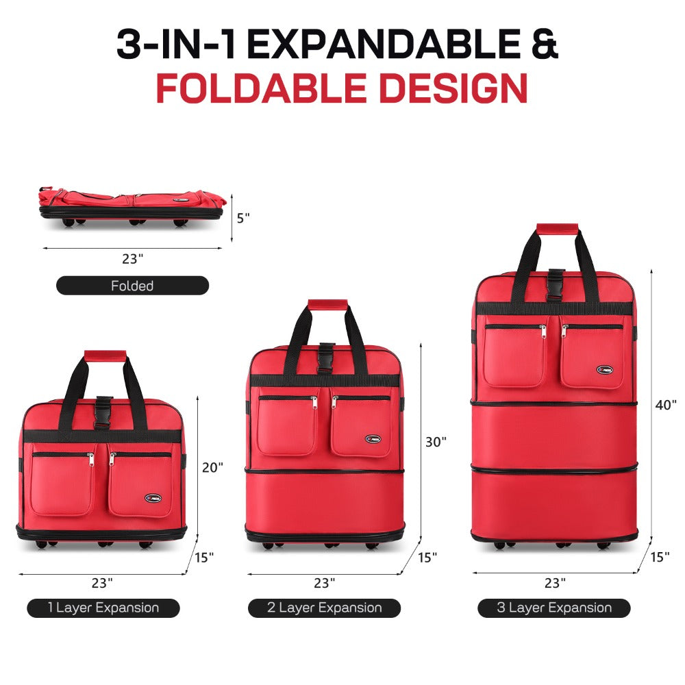 Carry On Luggage – 40 Inch, Expandable, Foldable, Spinner Wheels – detail view 53