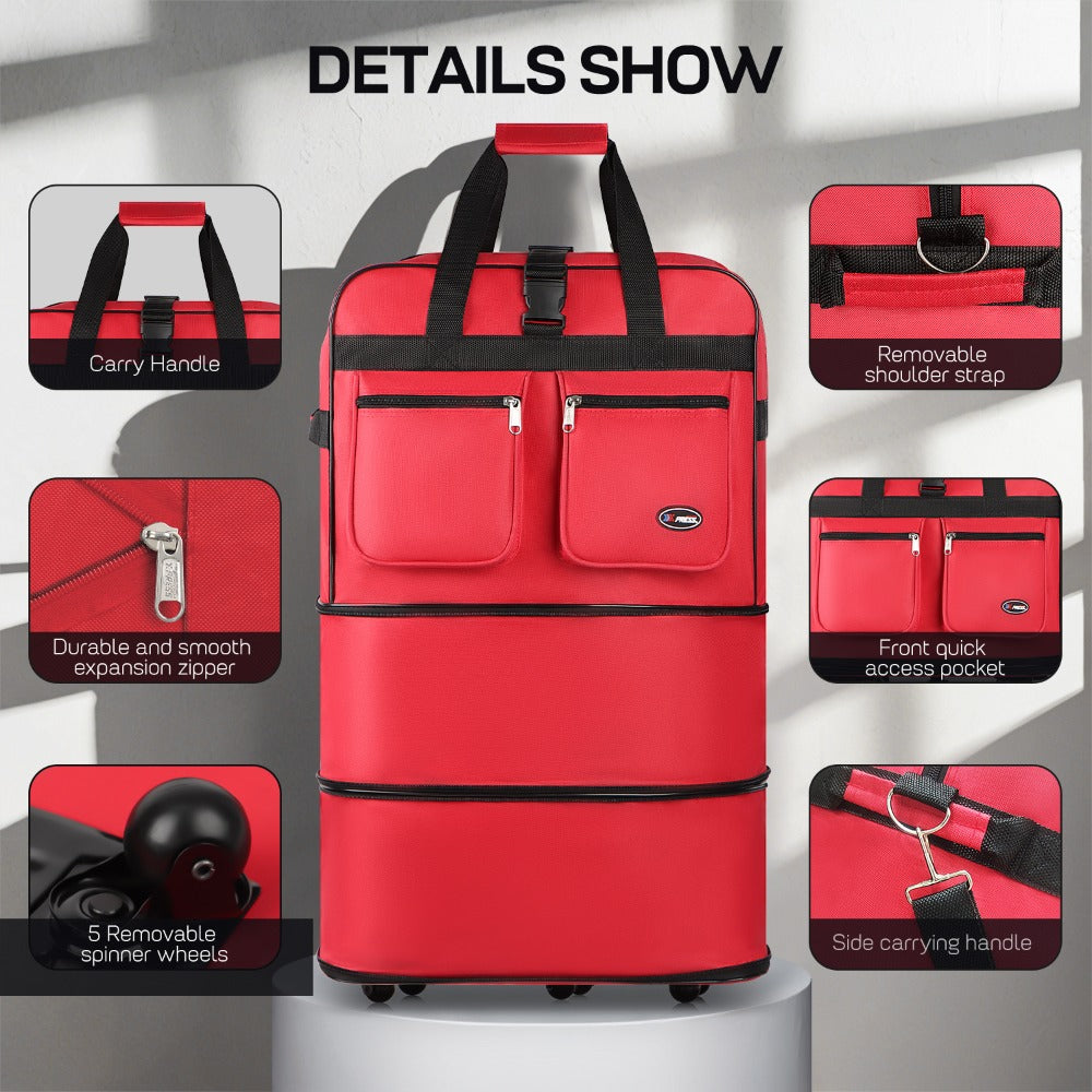 Carry On Luggage – 40 Inch, Expandable, Foldable, Spinner Wheels – detail view 54