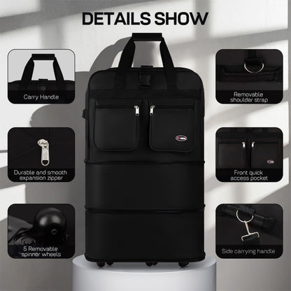 Carry On Luggage – 40 Inch, Expandable, Foldable, Spinner Wheels – detail view 58