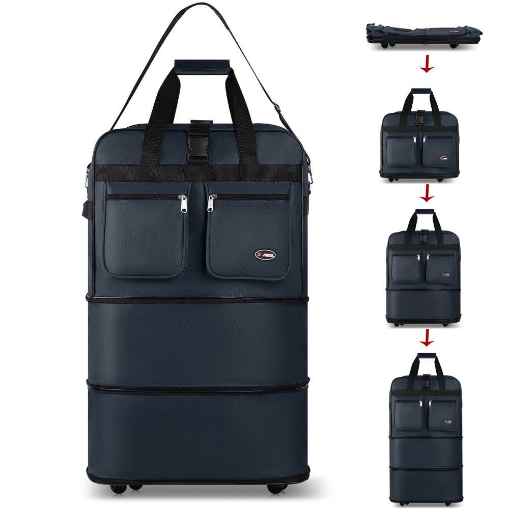 Carry On Luggage – 40 Inch, Expandable, Foldable, Spinner Wheels – front view