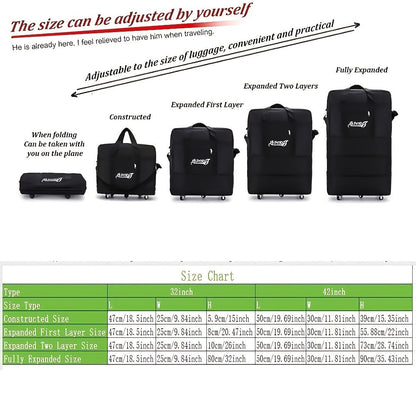 Carry On Luggage – 42 Inch, Expandable, Waterproof, Foldable – detail view 3