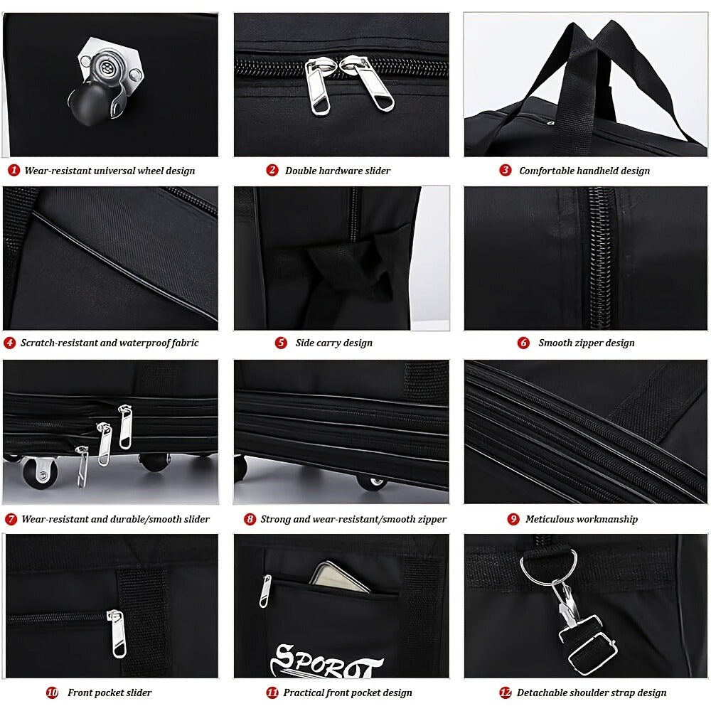 Carry On Luggage – 42 Inch, Expandable, Waterproof, Foldable – detail view 5
