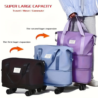 Carry On Luggage – 50L, Foldable, Expandable, Large Capacity – alternate view
