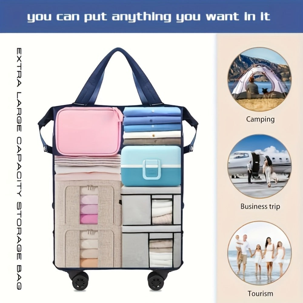 Carry On Luggage – 50L, Foldable, Expandable, Large Capacity – detail view 4