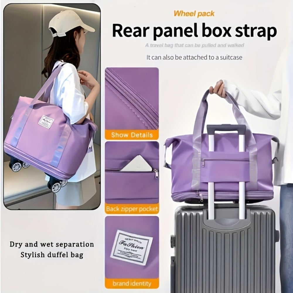 Carry On Luggage – 50L, Foldable, Expandable, Large Capacity – detail view 6