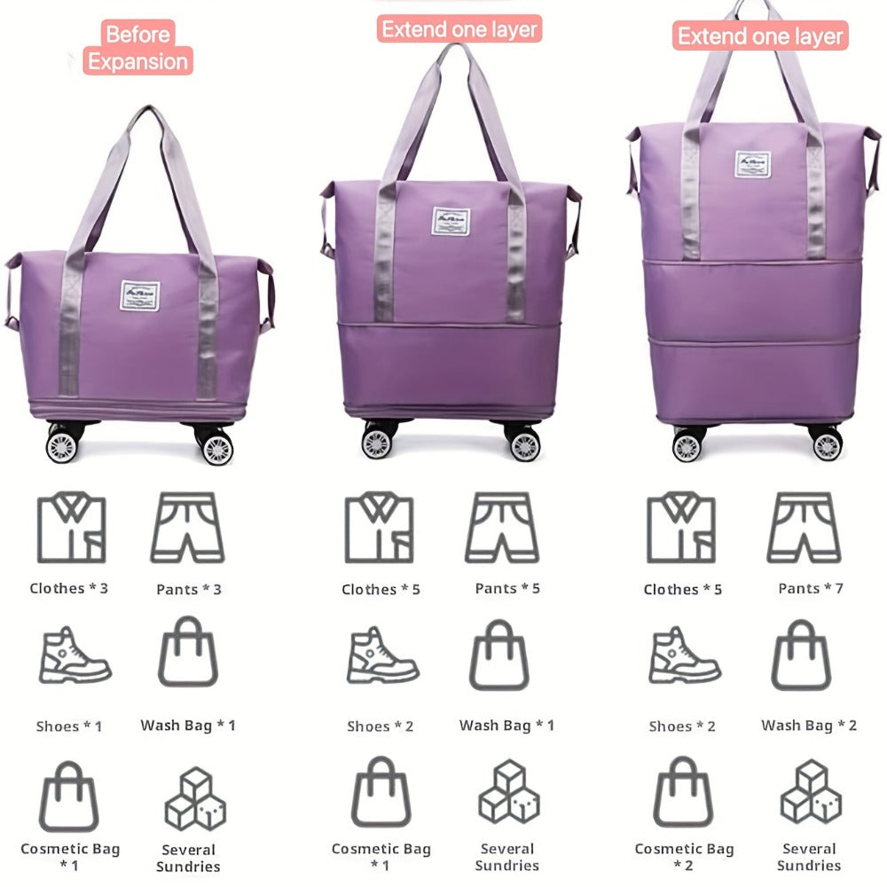 Carry On Luggage – Expandable, Rolling Duffel Detachable Wheels Expandable – detail view 9
