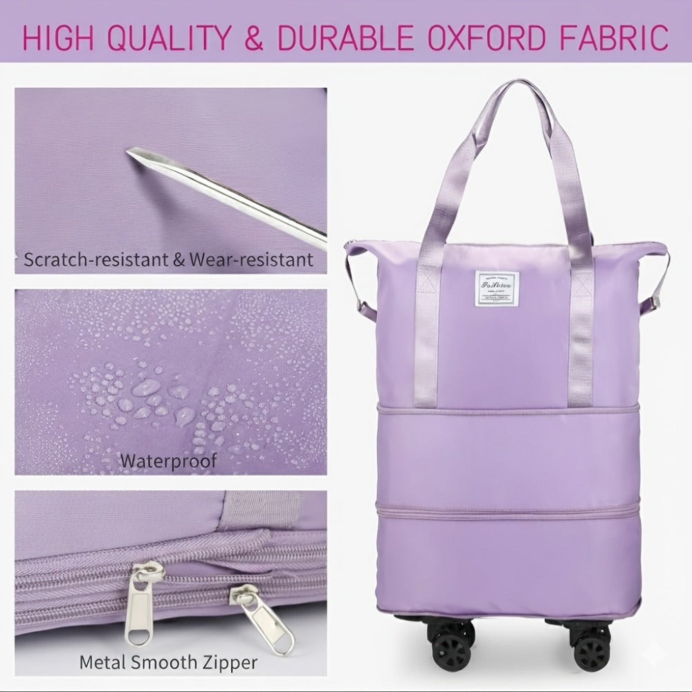 Carry On Luggage – Expandable, Rolling Duffel Detachable Wheels Expandable – detail view 12