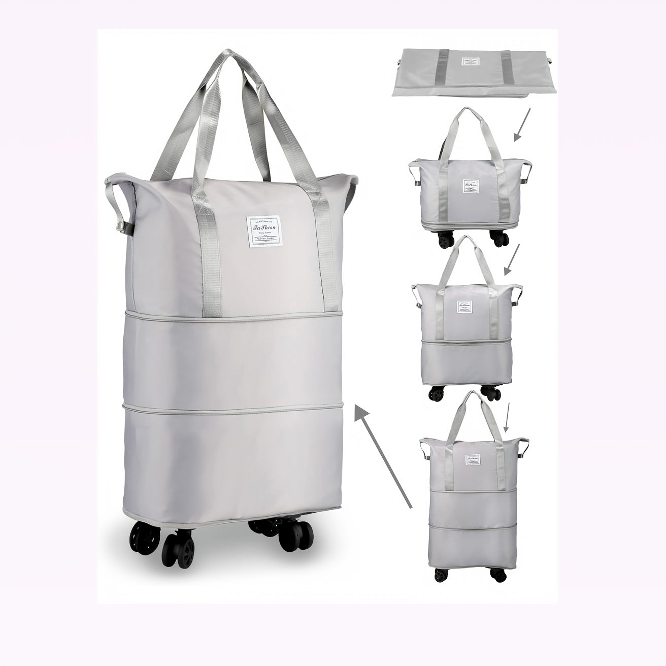 Carry On Luggage – Expandable, Rolling Duffel Detachable Wheels Expandable – detail view 22