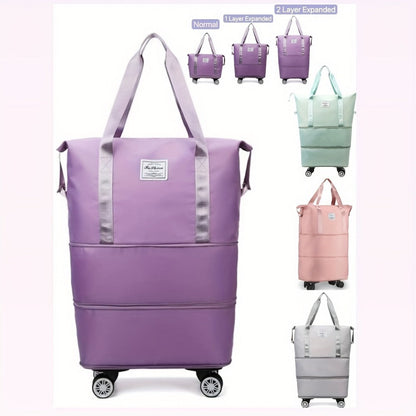 Carry On Luggage – Expandable, Rolling Duffel Detachable Wheels Expandable – front view