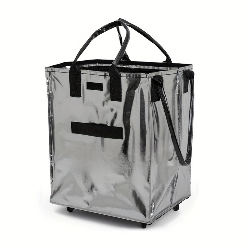 Carry On Luggage – Foldable, Foldable Rolling Shopping Cart Wheels – detail view 5