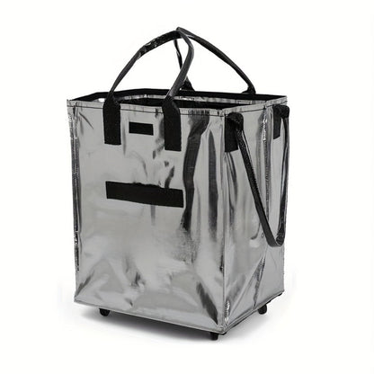 Carry On Luggage – Foldable, Foldable Rolling Shopping Cart Wheels – detail view 5