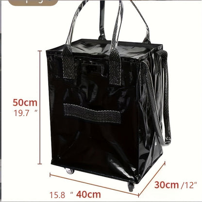 Carry On Luggage – Foldable, Foldable Rolling Shopping Cart Wheels – detail view 6