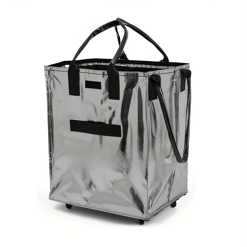 Carry On Luggage – Foldable, Foldable Rolling Shopping Cart Wheels – front view - product view 16