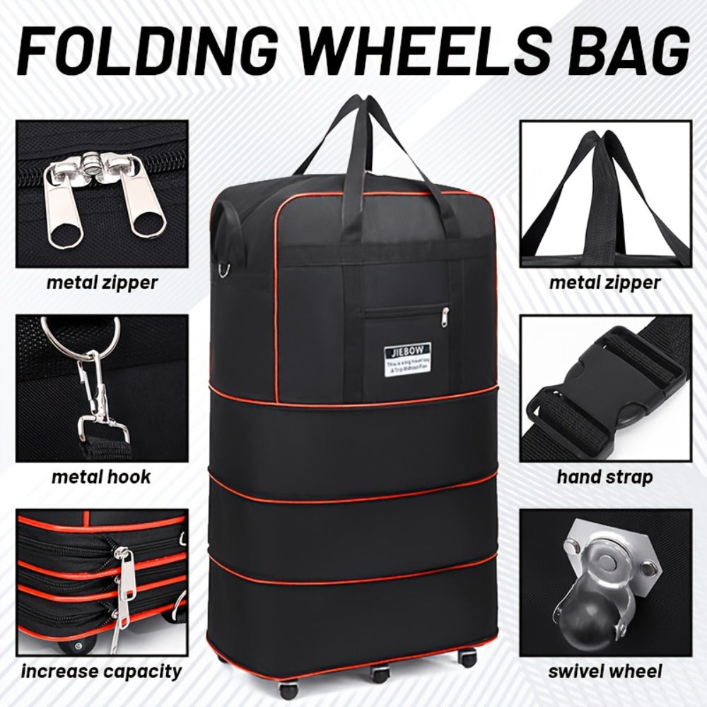 Carry On Luggage – Foldable, Large Capacity, Expandable, for Travel – alternate view