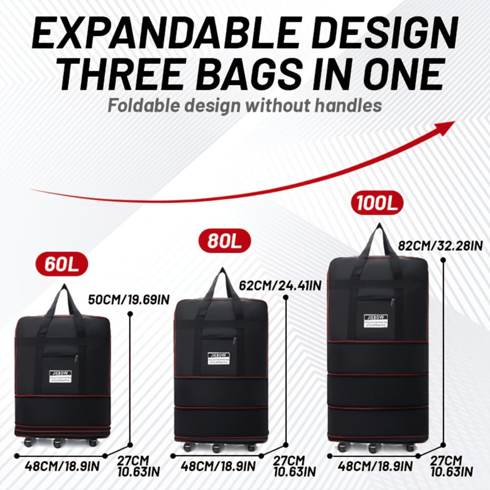 Carry On Luggage – Foldable, Large Capacity, Expandable, for Travel – detail view 3
