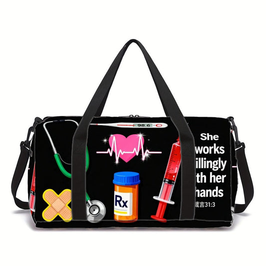 Carry On Luggage – Large Capacity, Adjustable Strap – front view