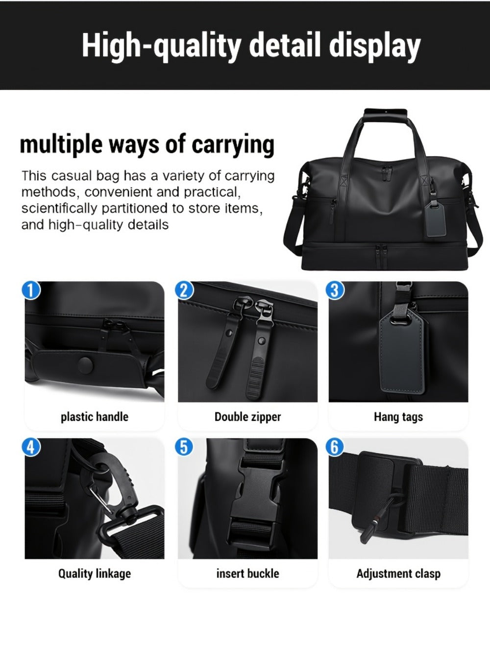 Carry On Luggage – Large Capacity, for Travel – detail view 23