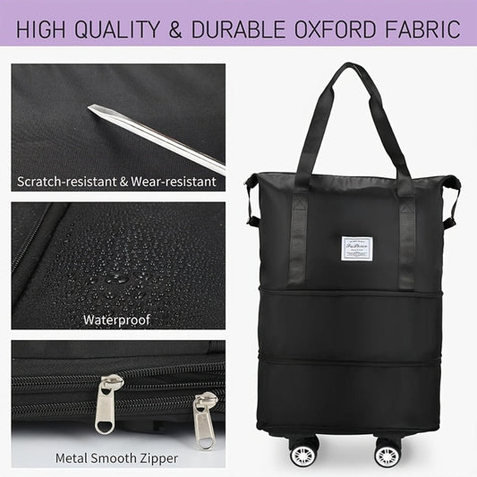 Carry On Luggage – Nylon, Foldable, Large Capacity, Lightweight – alternate view