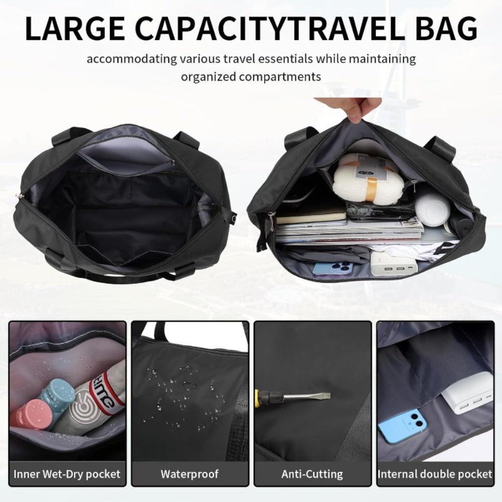 Carry On Luggage – Nylon, Foldable, Large Capacity, Lightweight – detail view 7