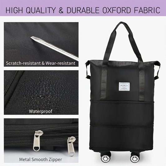 Carry On Luggage – Nylon, Foldable, Large Capacity, for Travel – detail view 3
