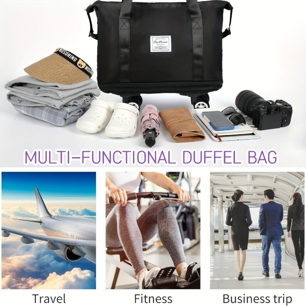 Carry On Luggage – Nylon, Foldable, Large Capacity, for Travel – detail view 7