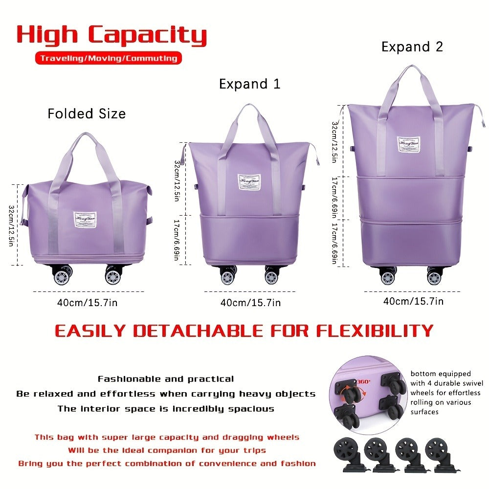 Carry On Luggage – Soft Shell, Expandable, Foldable, Spinner Wheels – detail view 9