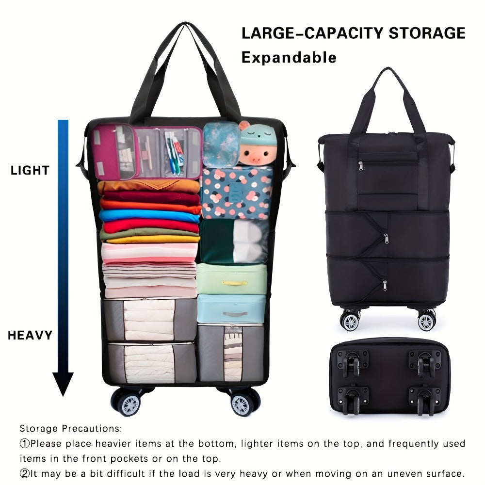 Carry On Luggage – Soft Shell, Expandable, Foldable, Spinner Wheels – detail view 8