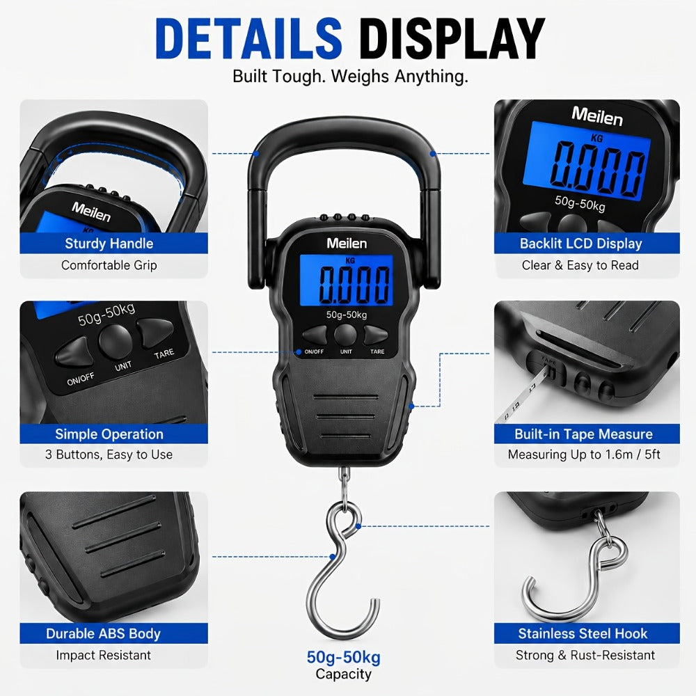 Carry On Luggage – for Travel, Digital Scale 110lb 50kg Portable – detail view 5