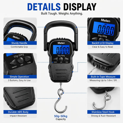 Carry On Luggage – for Travel, Digital Scale 110lb 50kg Portable – detail view 5