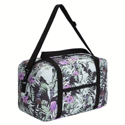 Carry On Luggage – for Travel, Floral Print Duffel Weekender Overnight – detail view 2