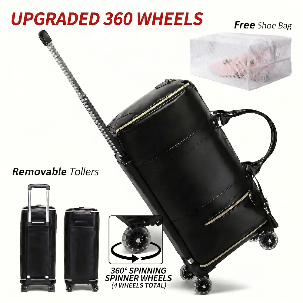 Carry On Luggage – for Travel, In Rolling Garment Suitcase Detachable – front view - product view 7