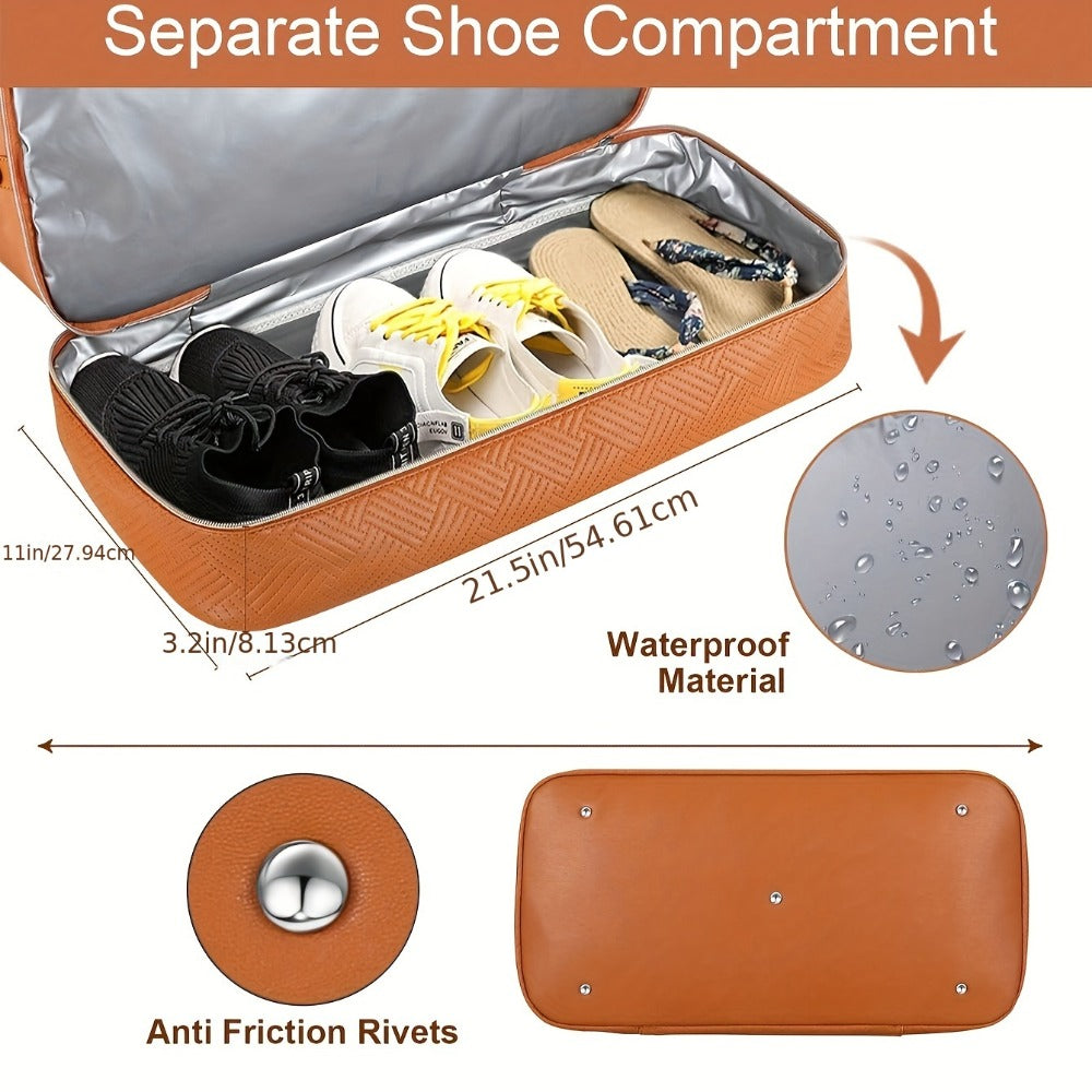 Carry On Luggage – for Travel, Large Weekender Shoe Compartment Duffel – detail view 6