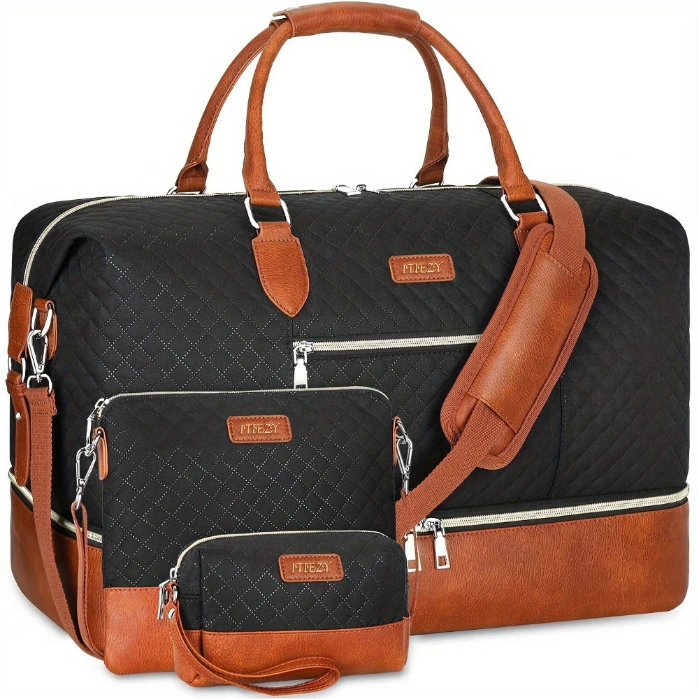 Carry On Luggage – for Travel, Patterned Weekender Shoe Compartment Large – detail view 4