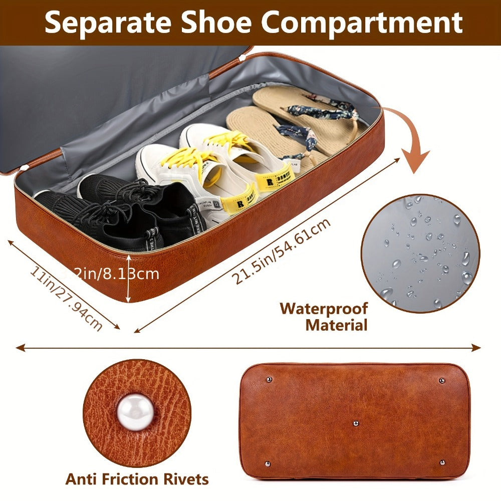 Carry On Luggage – for Travel, Patterned Weekender Shoe Compartment Large – detail view 8