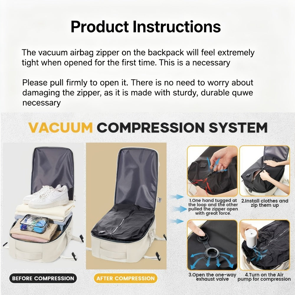 Carry On Luggage – for Travel, Vacuum Compression Air Pump Carry – detail view 13