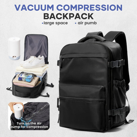 Carry On Luggage – for Travel, Vacuum Compression Air Pump Carry – front view