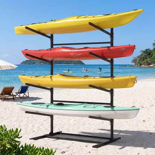 Kayak Storage Rack – Heavy-Duty Adjustable Stand for SUP, Canoe & Paddle Board | Wall, Dock & Freestanding | 400 lbs Capacity
