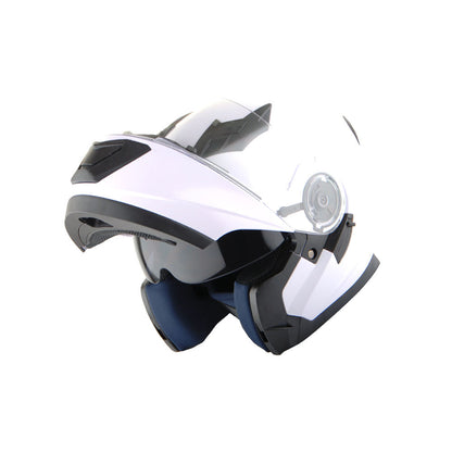 Motorcycle Modular Full Face Helmet Flip Up Dual Visor Sun Shield with Optional LED Tail Light 3 Modes Removable Washable Interior, Multiple Colors S M L XL — Modular901