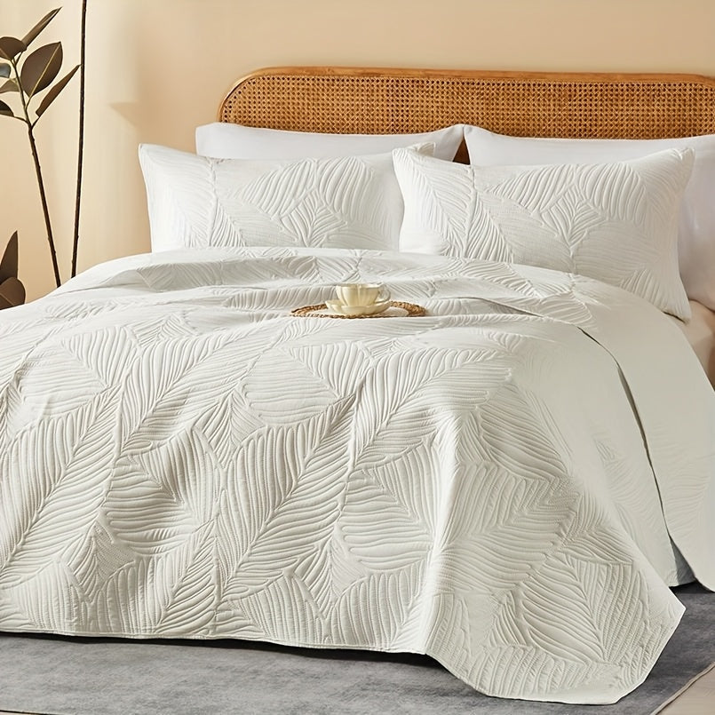 Coin-Pattern Quilt Set in Four Designs, Multiple Colors and Twin, Full-Queen or King-California King Sizes