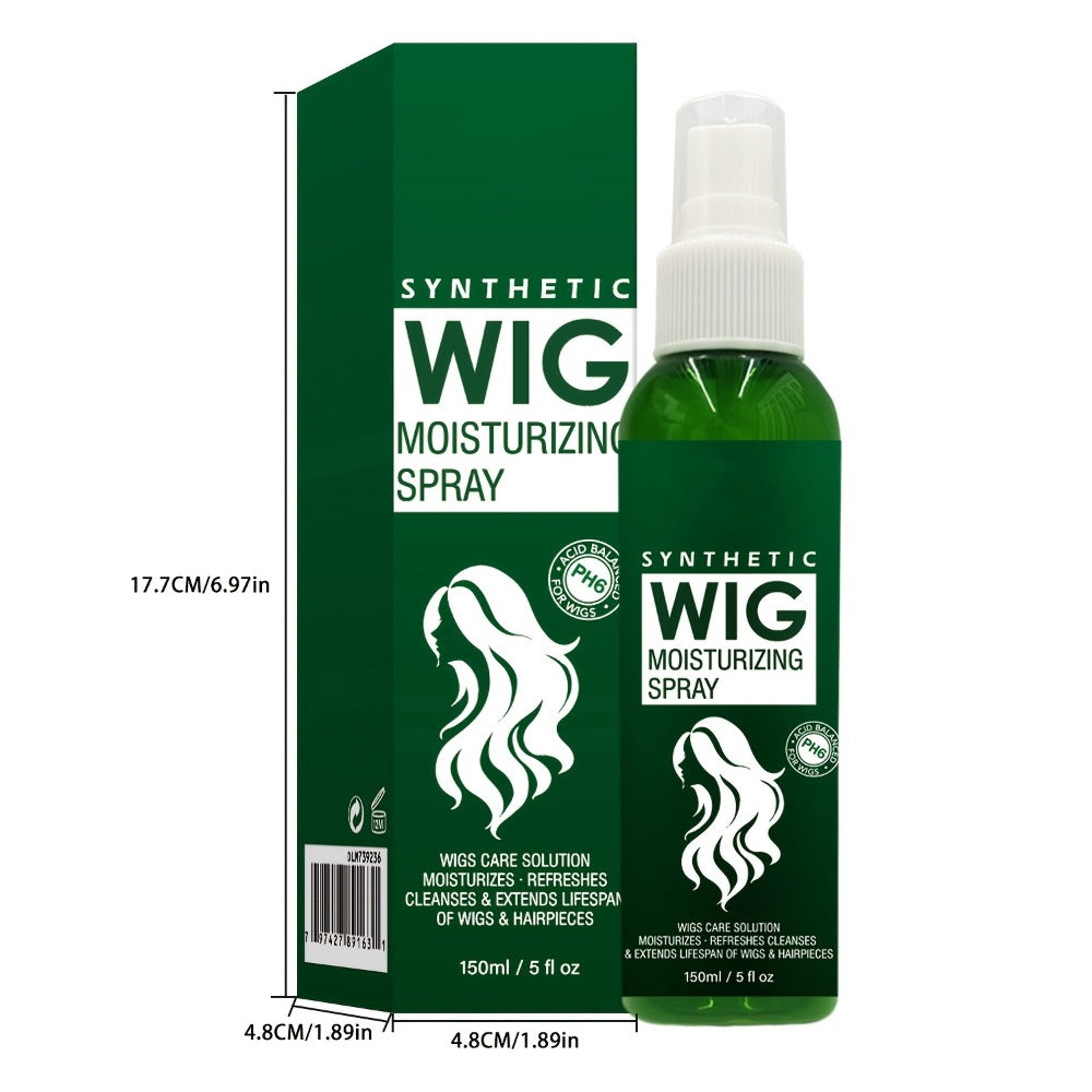 Synthetic Wig Refresher Spray Leave-In Conditioner — Revitalizes & Detangles Wigs & Hairpieces, Cleanses Between Washes, Extends Wig Lifespan, Soft Fresh Scent, Daily No-Rinse Wig Care for Synthetic Hair